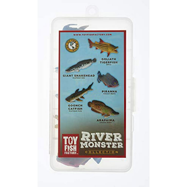 River Monster Collection Toy Fish Set, Toy Piranha, Toy Catfish, Small  Toy Fish, Fish Figurines, Piranha Goonch Catfish Arapaima, Monster Fish