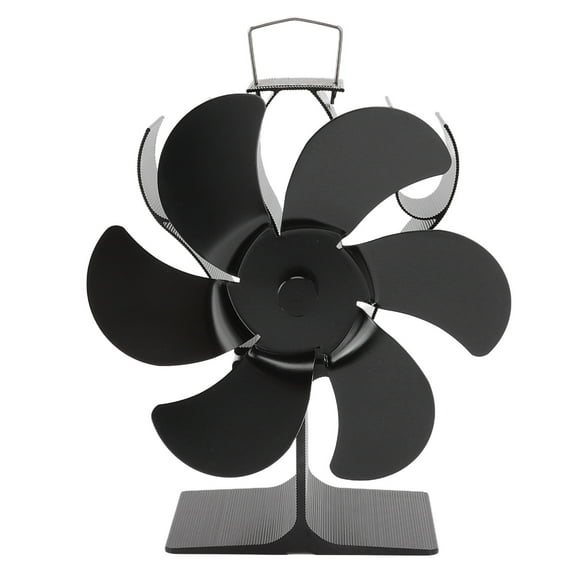 Ventilador de estufa Jadeshay 6 Aspas accionado por calor color Negro