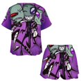 thumbnail image 3 of Animation Invader Zim Summer Home Suit For Womens Short-Sleeved Pajama Set 2pcs Loungewear Soft Sleepwear T-Shirts Tee Shirt Top And Short Sleeping Pants, 3 of 8