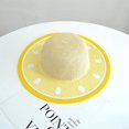 thumbnail image 4 of jaune-chapeaux De Paille Filles, Chapeau De Soleil D't Enfant Pour Plage Voyage Randone, 4 of 5