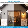 thumbnail image 2 of LEONLITE Dusk-to-Dawn Outdoor Wall Lantern, Wet Location Wall Sconce Clear Glass Shade Light Fixtures, Matte Black, 2 of 7