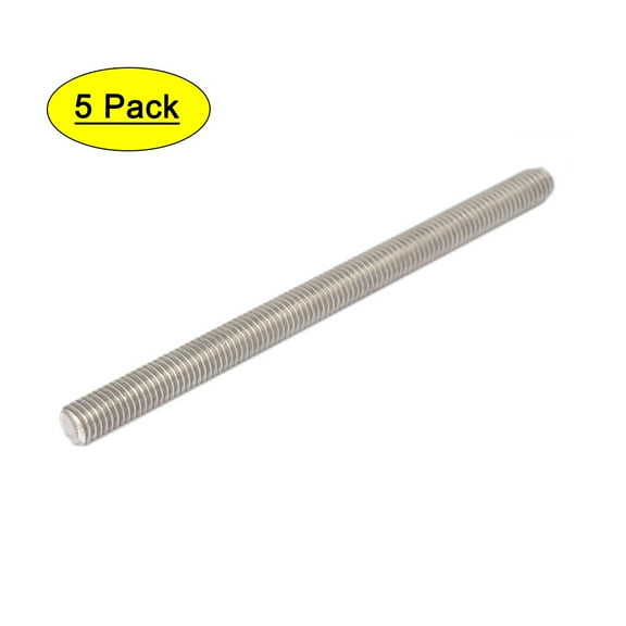 Unique Bargains M8 x 120mm 1.25mm Pitch 304 Stainless Steel Fully Threaded Rods Hardware 5Pcs
