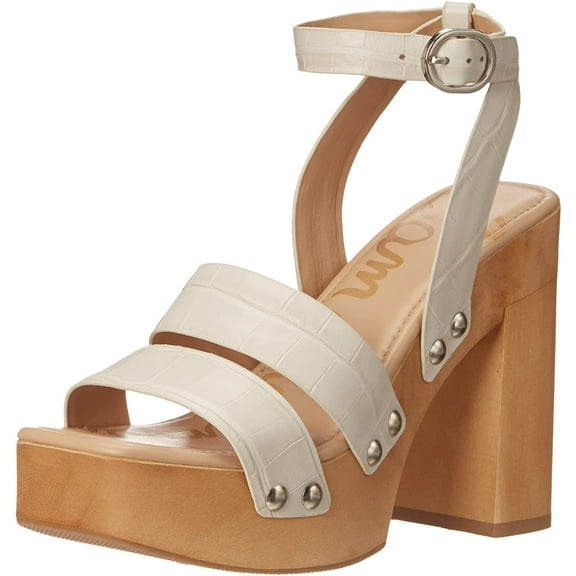 Sam Edelman Women's Rosalind Platform Heeled Sandal Modern Ivory 10M
