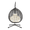 A-Black,Beige, variant on Hanging Egg Chair with Stand, Black Gray Folding HDPE Wicker Swing Chair with Cushion Headrest for Balcony Bedroom Garden