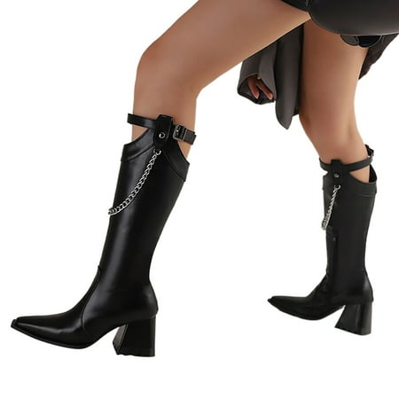 

Cowboy Boots for Women Combat Boots Womens Boots for Women Beautiful Print Western Knee High Boots Cowgirl Boots Calf Women Stacked Heel Fashion Retro Classic Pull On Boot