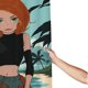 thumbnail image 3 of Cortina de ducha de Kim Possible con diseño de dibujos animados, con 12 ganchos, impermeable, lavable, de poliéster, para decoración del baño, 60 x 72 pulgadas, de hierro, 3 of 8