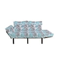 thumbnail image 2 of Grey Blue Futon Couch, Blooming Abstract Flowers with Pastel Toned Foliage Leaves Pattern Nature Growth, Daybed with Metal Frame Upholstered Sofa for Living Dorm, Loveseat, Multicolor, by Ambesonne, 2 of 4