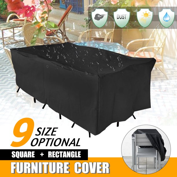 8 Sizes Waterproof Heavy Duty Furniture Cover Outdoor Rectangular Patio