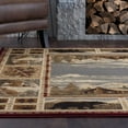 thumbnail image 5 of Tayse Nature Area Rug 6700 Lodge Red Bears Paws 5' 3" x 7' 3" Rectangle, 5 of 10