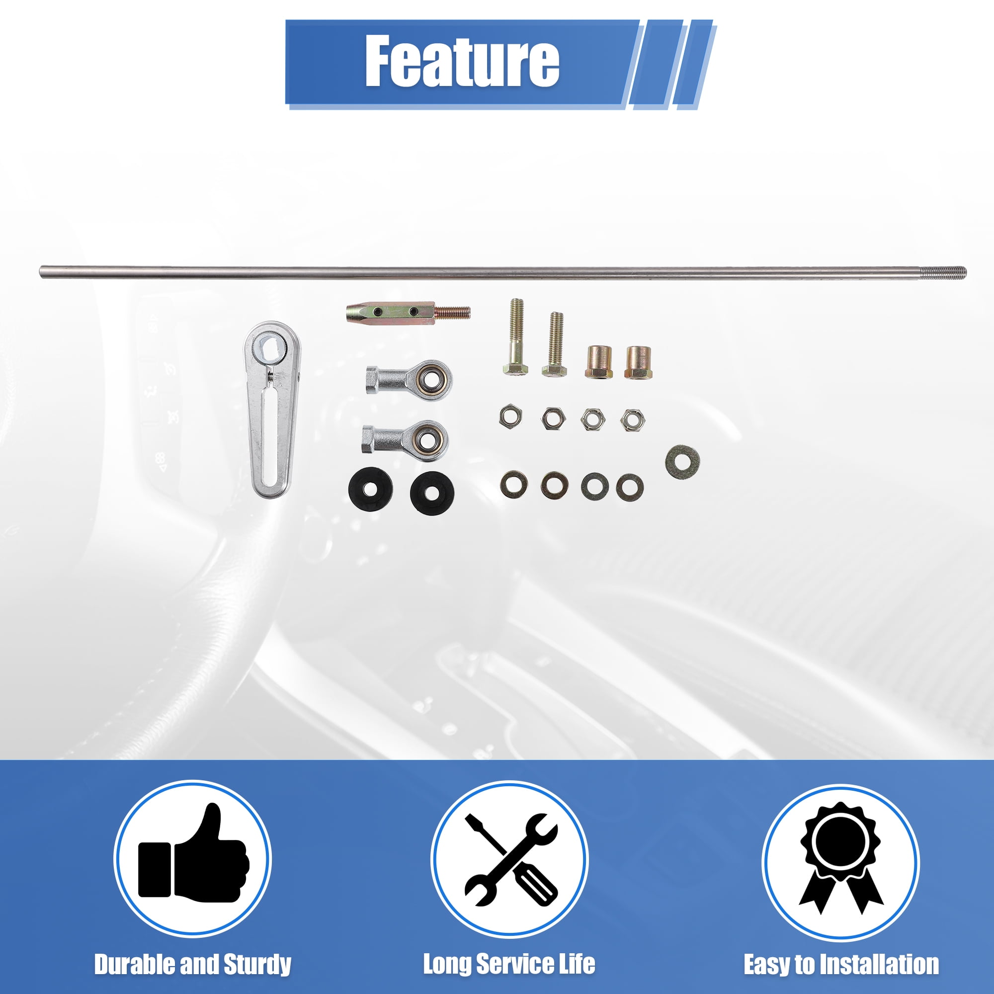 Unique Bargains Adjustable Transmission Column Shift Linkage for GM for Chevrolet TH-350