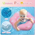 thumbnail image 5 of Qoosea Baby Pool Float with Safe Seat for 6-48 Months Toddler, with Two Repair Patches Upgraded Thickened Anti-Leakage Belt Baby Swimming Pool Floats (Pink), 5 of 6