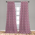 thumbnail image 5 of Ambesonne Fashion Curtains, Pinkish Diamonds Pattern, Pair of 28"x84", Pale Fuchsia and Pastel Pink, 5 of 5