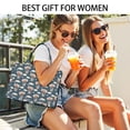 thumbnail image 5 of Large Capacity Tote Bag,Blue Background Football Hot Air Balloons Pattern Handbag Fashion Luxury Tote Bag,15.7"x13"x 5.1" Inches,Laptop Compatible, 5 of 6