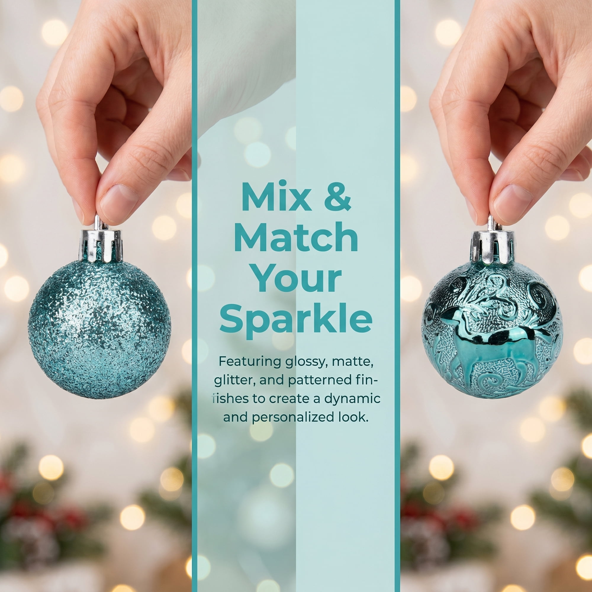Unique Bargains 12Pcs Christmas Tree Ornaments Hanging Baubles Shatterproof Green 1.6"