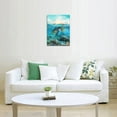 thumbnail image 6 of Turtle Canvas Wall Art Blue Ocean World Canvas Pictures Sea Animals Photography Prints Bird Fish Artwork Painting for Bathroom Living Room Bedroom Home Wall Decor Framed Ready to Hang 12"x 16", 6 of 6