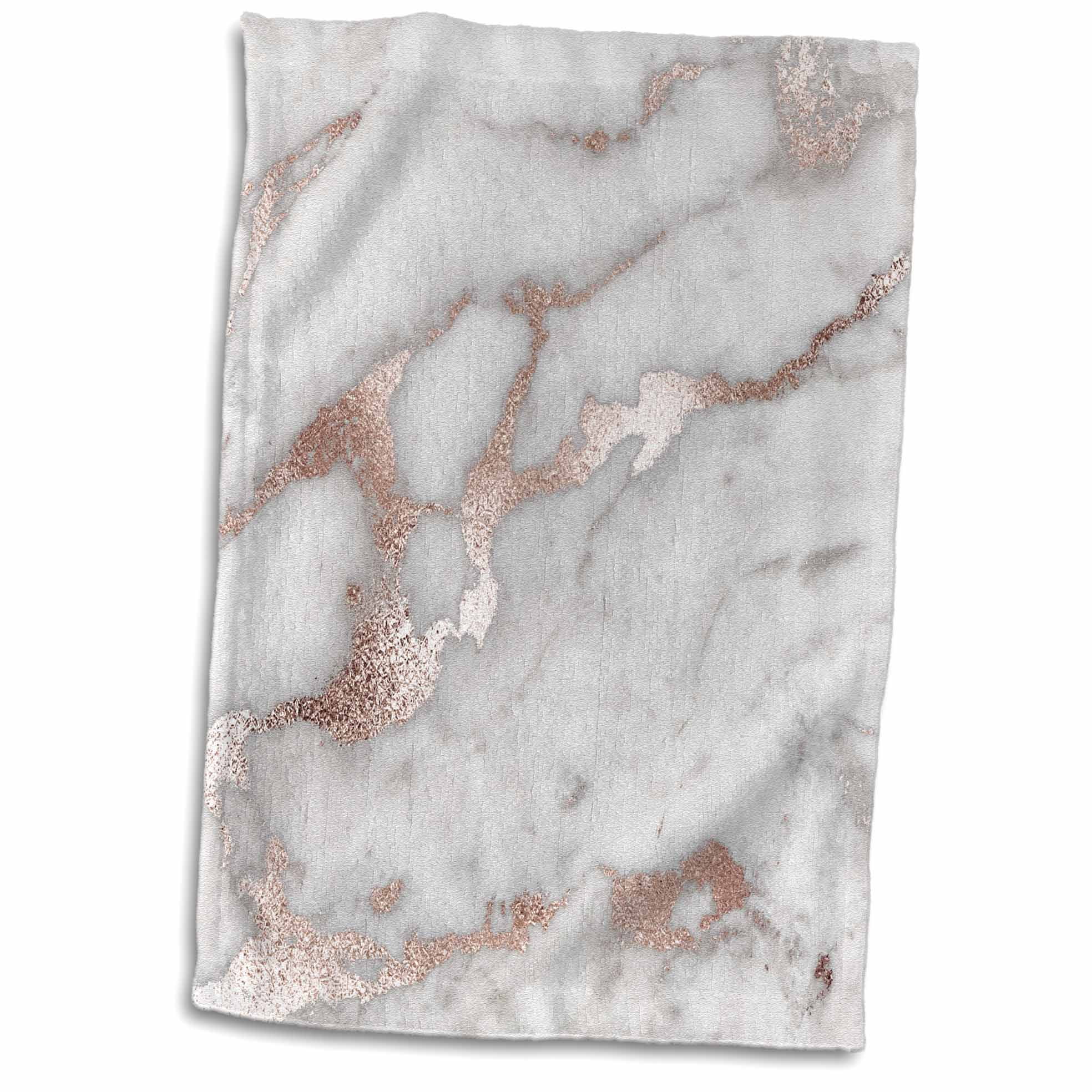 Toprint White Gold Marble Hand Towels Bathroom Towel Soft Highly Absorbent Guest Face Towel Thin Multipurpose Towels for Kitchen Gym Hotel Sports Yoga Bath Home Decor 16x30 Inch 
