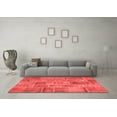 thumbnail image 3 of Ahgly Company Indoor Square Patchwork Red Transitional Area Rugs, 6' Square, 3 of 4