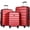Red, variant on 3 Piece Luggage Set Hardside Spinner Suitcase with TSA Lock 20" 24' 28" Available