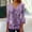 SY1_Purple, variant on Meichang Summer Tops for Women Trendy Boho Floral Print Hide Belly Tunic Shirts 3/4 Bell Sleeve Button V Neck Tshirt Casual Loose Blouse