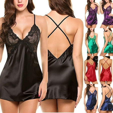 

Sexy Ladies Lingerie Sleepwear Women Babydoll Underwear Night Dress 5 Colours