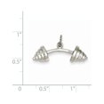 thumbnail image 3 of 14k White Gold Barbell Charm, 3 of 4