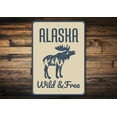 thumbnail image 1 of Alaska Wild and Free Novelty Sign, Metal Wall Decor - 10x14 inches, 1 of 4