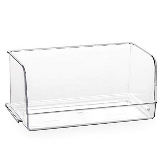 BINO Clear Stackable Storage Bins - Kitchen Pantry Organization And Storage Bins Pantry Bins - Kitchen Pantry Organizers And Storage Kitchen Storage Bins Pantry Storage Bins, Large