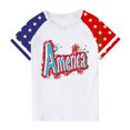 thumbnail image 3 of Merica Stars Graphic Tshirts for Kids Girl Boy Fall Summer Short Sleeve Crew Neck Spandex Casual Cute Tops Shirts Kid 2026 Clothing Fashion 5 Years, 3 of 4