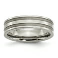 thumbnail image 1 of Titanium Grooved 6mm Brushed and Polished Band Size 8.5, 1 of 6