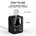 thumbnail image 2 of Soporte de cargador de consola de juegos 3D de silicona para Apple Watch Series 8 7 (negro) Hugtrwg Nuevos Originales, 2 of 9