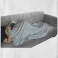 thumbnail image 5 of Pastel Soft Flannel Fleece Throw Blanket, Abstract Geometry Inspired Pattern with Spiral Moire Effect Motif, Cozy Plush for Indoor and Outdoor Use, 50" x 70", Pale Blue Grey White, by Ambesonne, 5 of 5