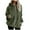 Green, variant on Plus Size Jackets for Women Fall Winter Drawstring Fleece Warm Comfy Hooded Outerwear Jacket Zippered Fuzzy Coats