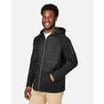 thumbnail image 2 of CORE365 CE808 Unisex Techno Lite Hybrid Hooded Jacket-Black-S, 2 of 6