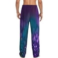 thumbnail image 3 of Daiia Men'S Purple And Green Glitter Pants,Bottoms Sleep Lounge,Pajama Pants,Pj Bottoms Drawstring And Pockets-Xx-Large, 3 of 9