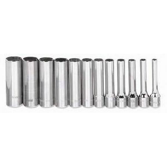 Williams MSMD-12HRC 12-Piece 1/4-Inch Drive Metric Deep 6 Point Socket Set