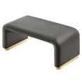 thumbnail image 5 of Koda Performance Velvet Waterfall Ottoman in Brass Storm Gray, 5 of 10