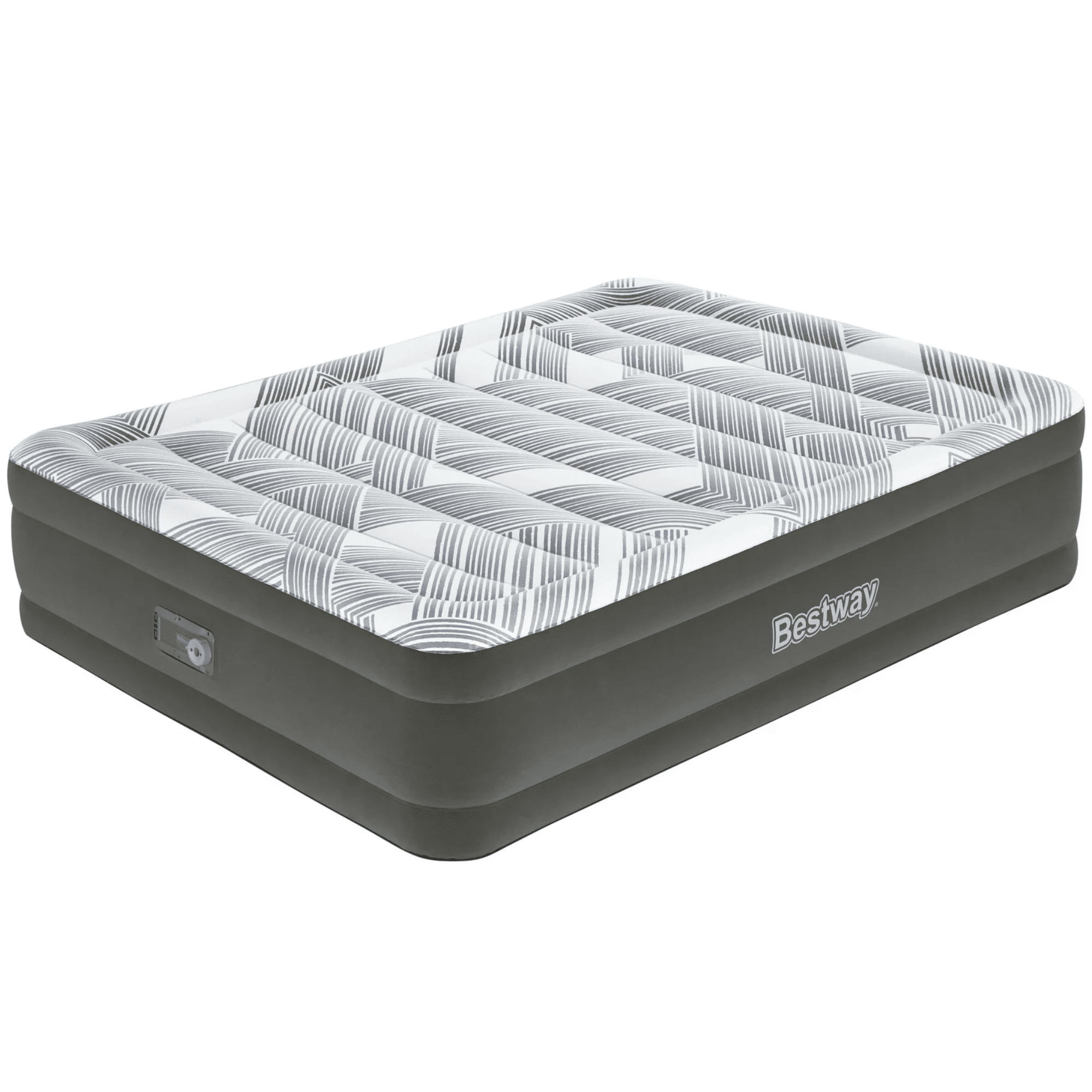 Bestway Deco Graphite 18" Queen Air Mattress with Builtin Pump