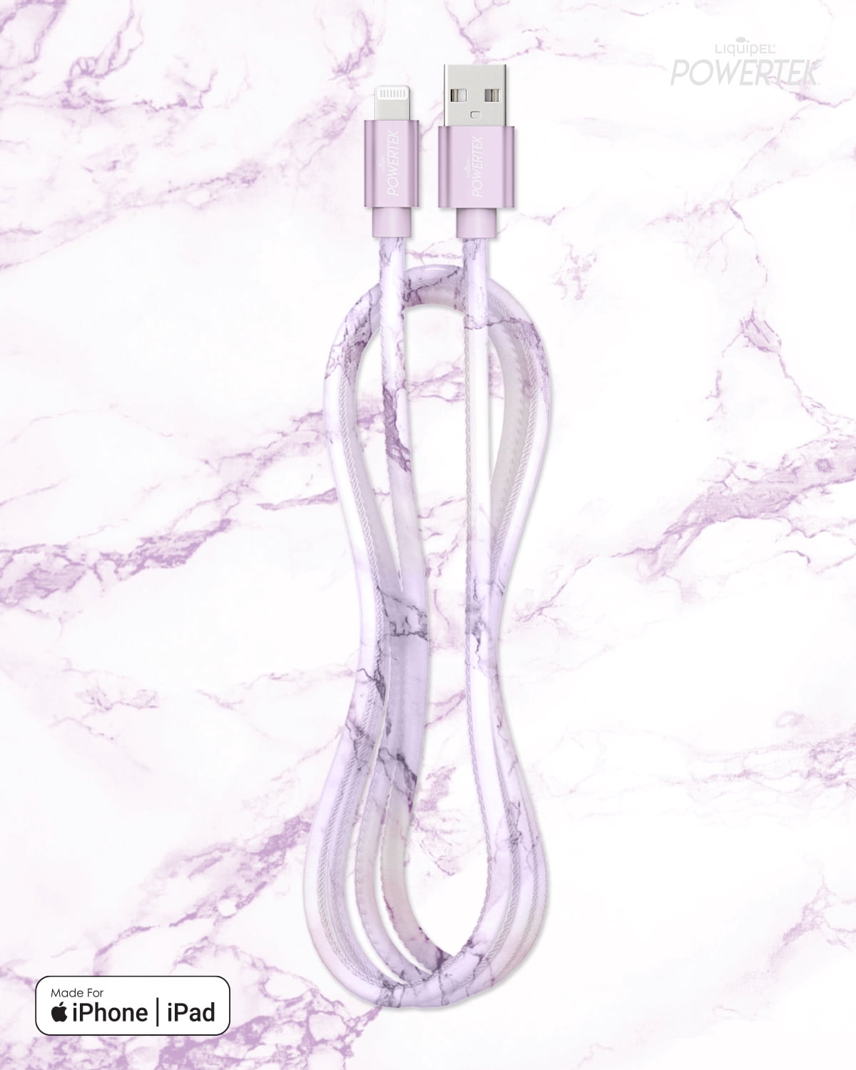 Liquipel Lightning Marble Cable - Purple