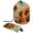 Multicolor 3, variant on PhooArto Drawstring Cosmetic Bag, Barrel Shaped Portable Travel Makeup Bags, Vintage Sunflowers Letters Painting Large Capacity Waterproof Multifunctional Bucket Toiletry Bag