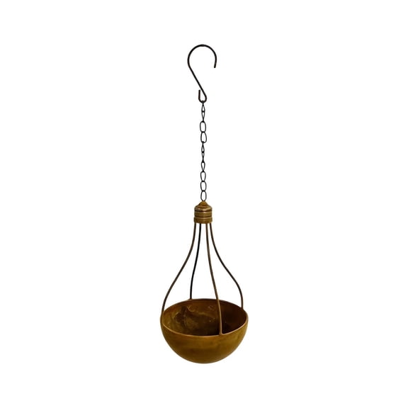 Deeceymbur Vintage Iron Hanging Planter Weather Resistant Flower Pot for Wall Garden Cafe Decor