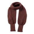 thumbnail image 2 of Women Winter Warm Solid Color Knitted Sweater Scarf Shawl, 2 of 5