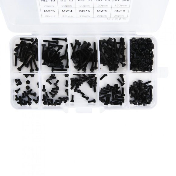 M2 Screw, Durable Hexagonal Socket , Black High Strength For Automotive Maintenance Machine Repair Household Use