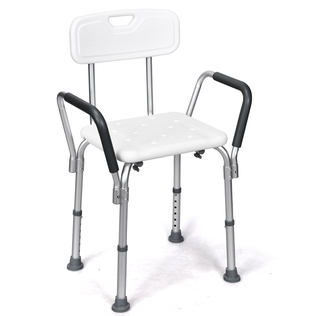 Costway Shower Bath Chair 6 Adjustable Height Bathtub Stool Wremovable