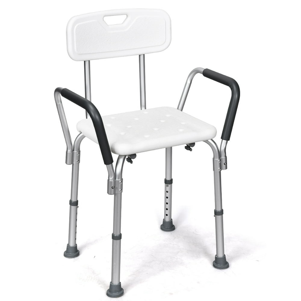 Costway Shower Bath Chair 6 Adjustable Height Bathtub Stool w/Removable