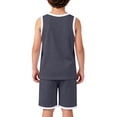 thumbnail image 4 of ATOGUTA Boys Summer Outfits Sleeveless Tank Tops and Workout Shorts Set 2 Piece Clothing Set Size 0-15, Gray, 4 of 7