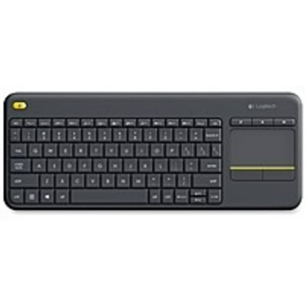 Refurbished Logitech K400 Plus Touchpad Wireless Keyboard - Wireless Connectivity - USB Interface - English, French - TouchPad - Compatible with Smart TV, Computer - Mute, Volume Up, Volume (Logitech K400 Best Price)