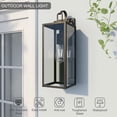 thumbnail image 2 of Lámpara de pared exterior Pia Ricco, 46 cm, impermeable, color negro mate, 2 of 8