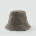 thumbnail image 2 of Kaemgyyd Womens Fleece Bucket Hat Soft Warm Winter Thick Cap Elegant Sherpa Fuzzy Outdoor Hat, 2 of 3