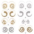 thumbnail image 3 of Sonducket Pendientes redondos en espiral, decoraciones para mujer, colgante para colgar en la oreja, suministro de joyería, accesorios populares Ropa, zapatos y accesorios Miscelánea Tipo6, 3 of 6