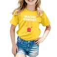 thumbnail image 1 of XDZJLR T-Shirts pour Filles Imprimé Coloré Carnaval Col Rond Manches Courtes T-Shirt 3-4 Ans, 1 of 4